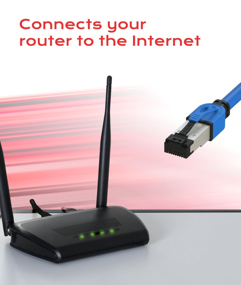 LINKUP Cat 8 Ethernet Cable | Long Internet Cord | High Speed LAN Connection | RJ45 connectors | Use with Cat 5/ Cat 6/ Cat 7 | Optimal for Gaming - Image 5